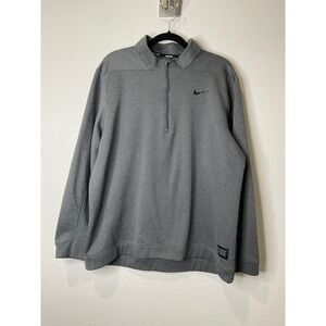 Nike Golf Men's Grey Quarter Zip Pullover Sweatshirt Long Sleeve XL